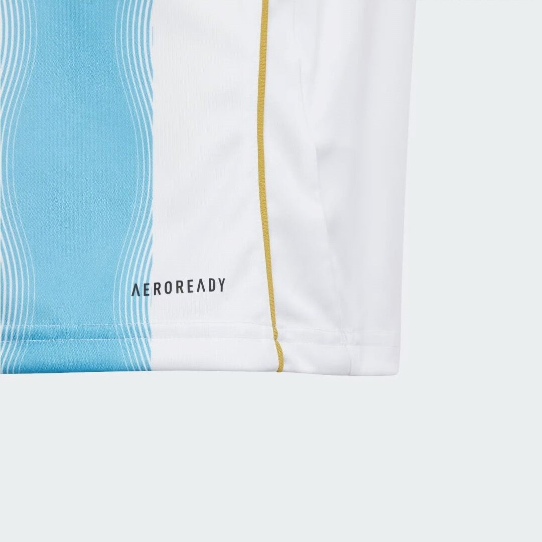 Jersey Adidas X Messi “Spark Gen10s” 2024/25 Torcedor Masculino - Branco/Azul Celeste