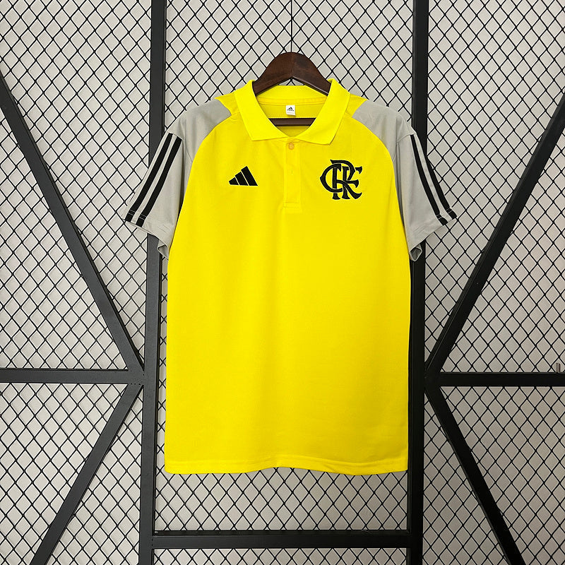 Jersey Flamengo Treino 24/25 Amarelo Polo