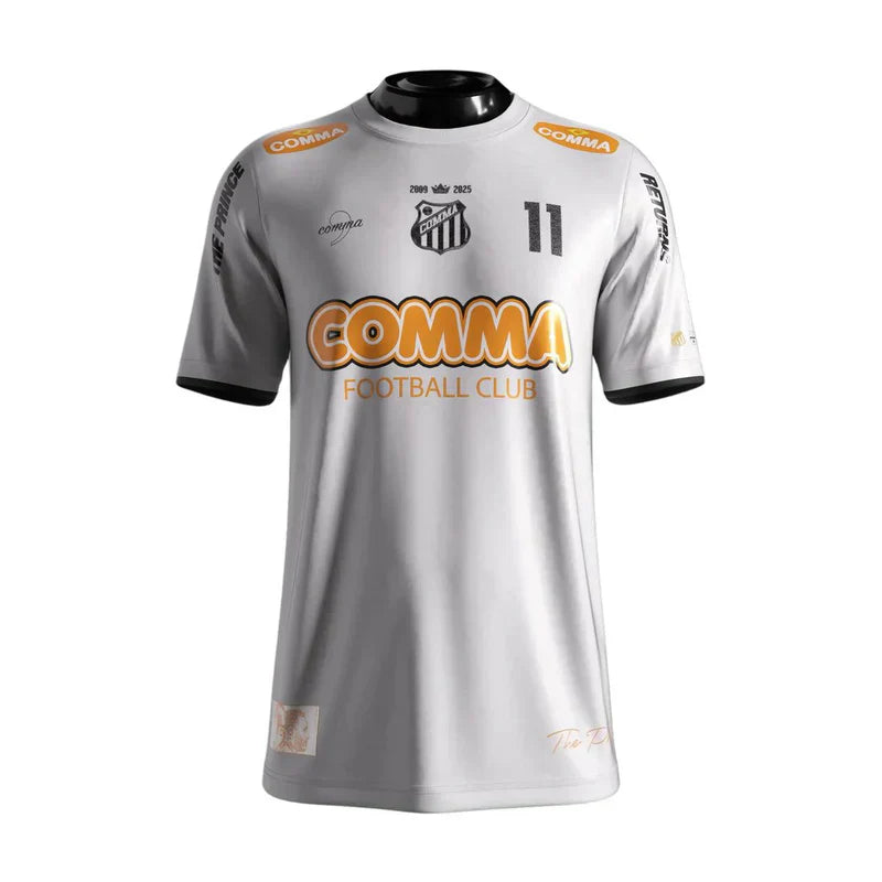 PRÉ-VENDA Jersey The Prince Santos 24/25 Branca - Comma Masculino Torcedor