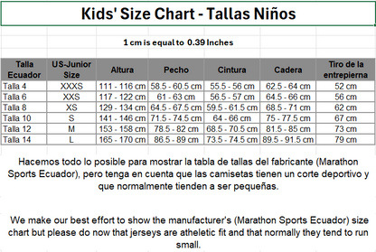Kids Ecuador Centenary Away World Cup 2026