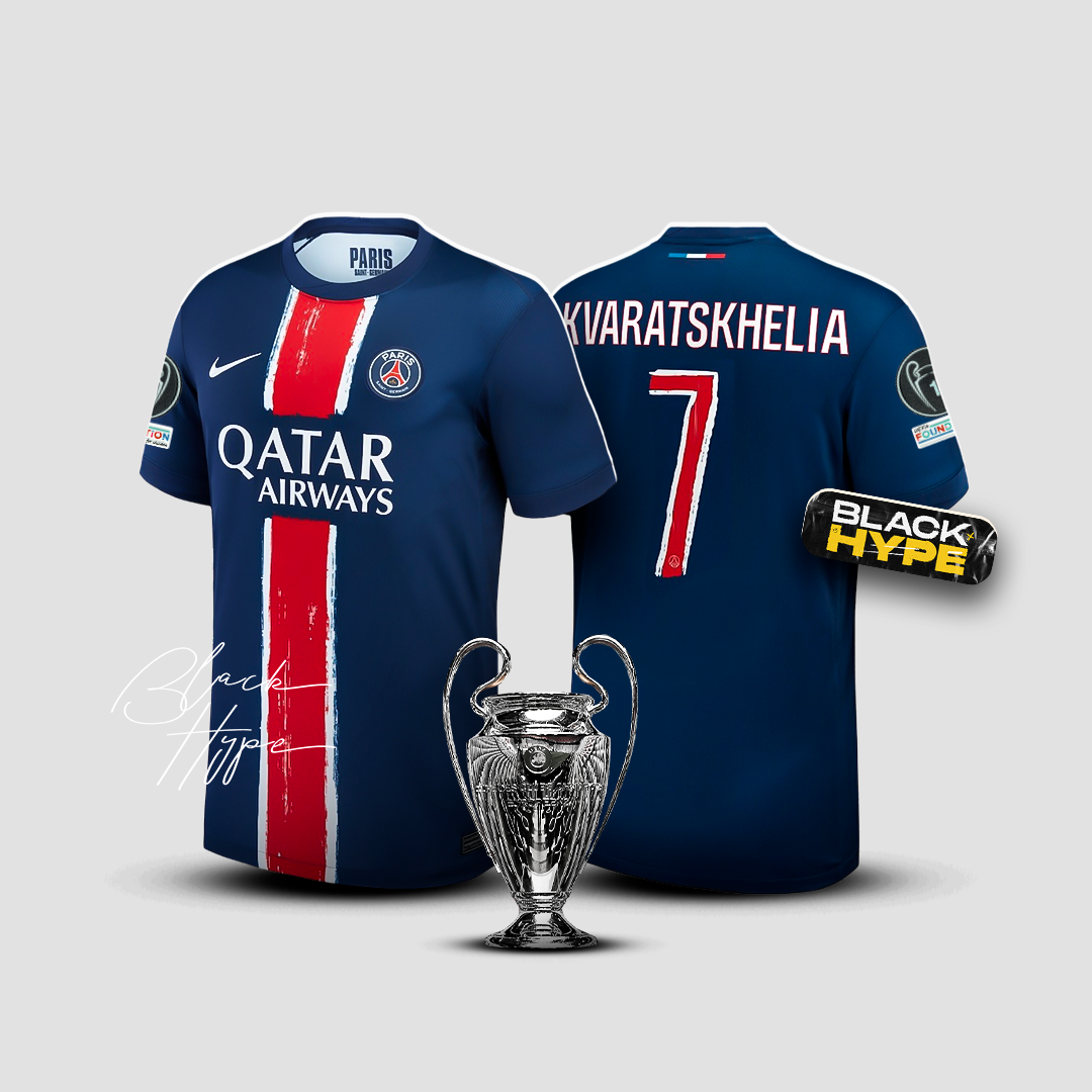 Jersey Kvaratskhelia PSG 24/25 Heimtrikot - Champions League 