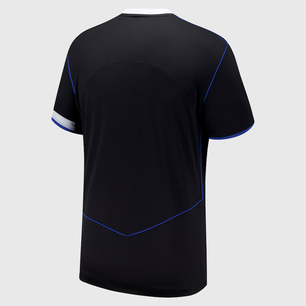 Kids Chelsea 25/26 Third black athletic shirt with blue white trim