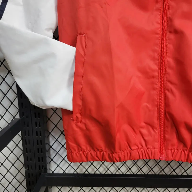 Windbreaker Bayer Leverkusen 24/25 - Branco e Vermelho